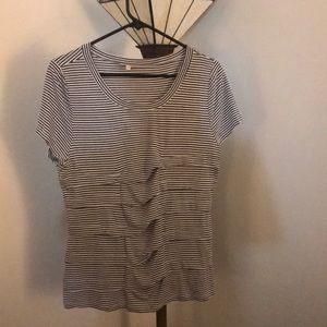 Dark grey and white striped Pixley shirt.Worn once